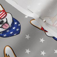 patriotic corgi (grey)