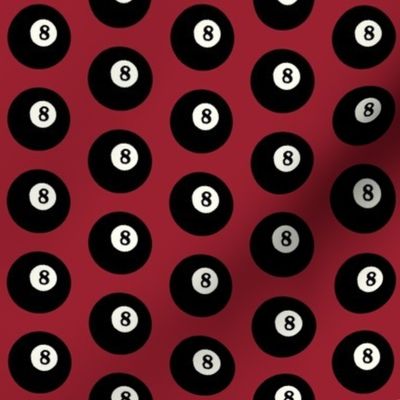 8 Balls on Red // Small