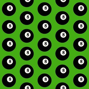 8 Balls on Light Green // Small