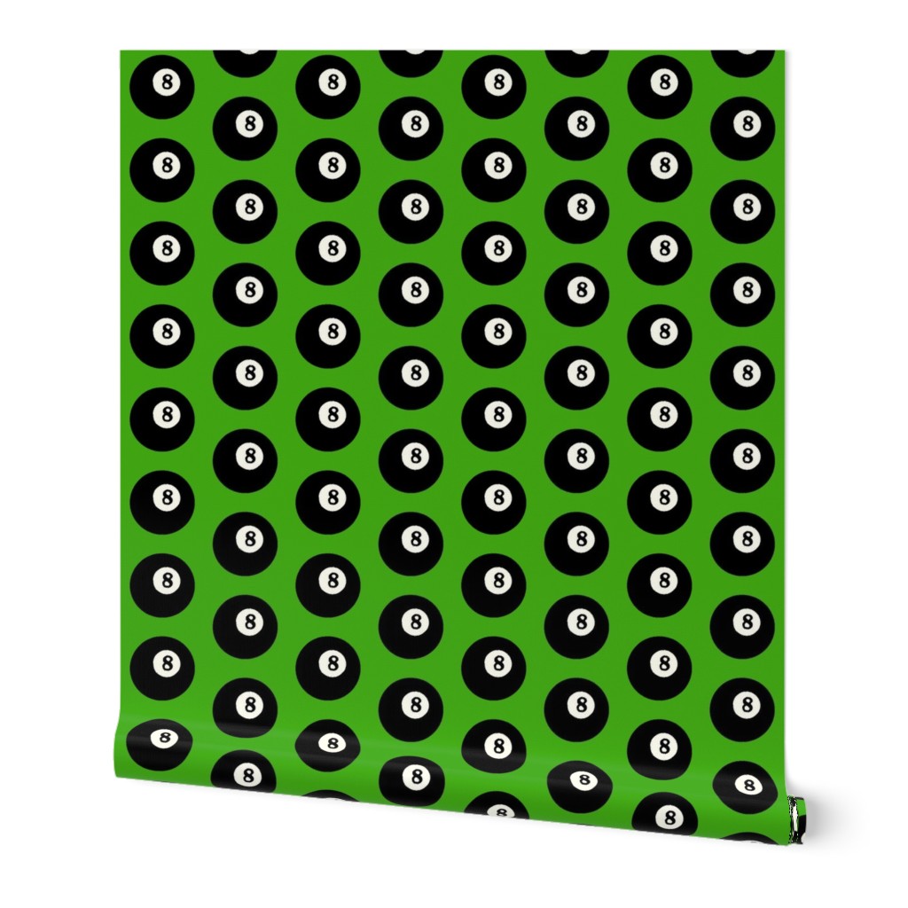 8 Balls on Light Green // Large