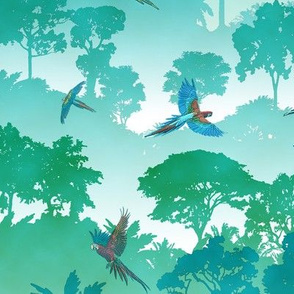 Macaw Canopy - Cyan // Large