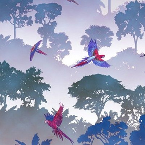 Macaw Canopy - Purple // Large