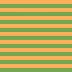 Green Orange Camping 1 inch Stripes