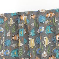 Tropical Fish on Dark Grey