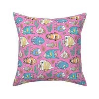 Tropical Fish on Pink