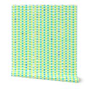 Mosaic Squares Turquoise Lime on White 600L