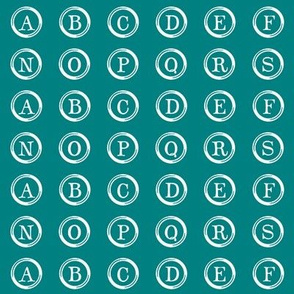 (small-scale) Typewriter Keys on Teal