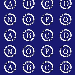 Typewriter Keys on Midnight Blue