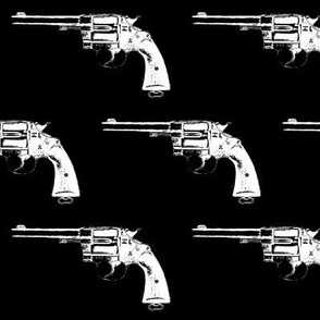 4" Colt Revolvers on Black