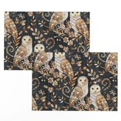 Wooden Wonderland Barn Owl Collage - large