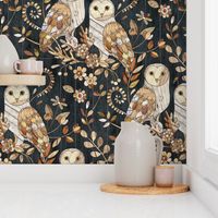 Wooden Wonderland Barn Owl Collage - large