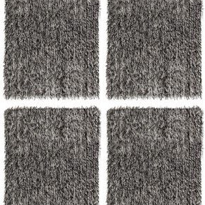 grey shaggy rug