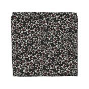 Orchid Floral pattern in Brown, Black, White & Red