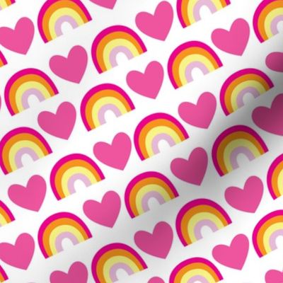 heart rainbow angle pink