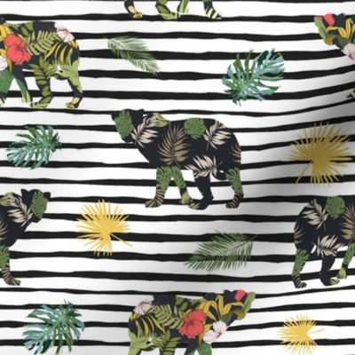 8" Tropical Safari Mix & Match - Black Stripes