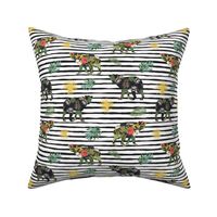 8" Tropical Safari Mix & Match - Black Stripes