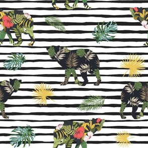 8" Tropical Safari Mix & Match - Black Stripes