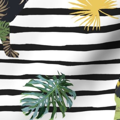 21" Tropical Safari Mix & Match - Black Stripes