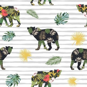 8" Tropical Safari Mix & Match - Grey Stripes