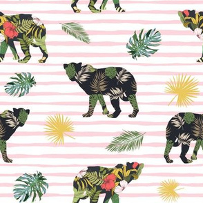 8" Tropical Safari Mix & Match - Pink Stripes