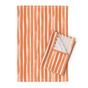 Vertical Watercolor Stripes M+M Tangerine by Friztin