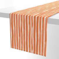 Vertical Watercolor Stripes M+M Tangerine by Friztin