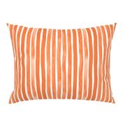 Vertical Watercolor Stripes M+M Tangerine by Friztin