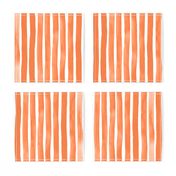 Vertical Watercolor Stripes M+M Tangerine by Friztin