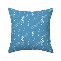 Music Notes Blue and white