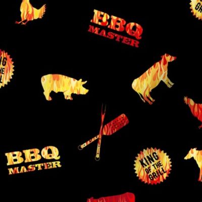 BBQ Master Cut Out Flames Black