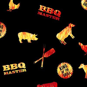 BBQ Master Cut Out Flames Black