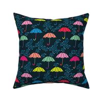 umbrellas on navy