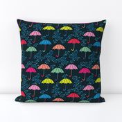 umbrellas on navy