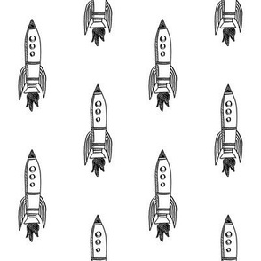 rockets fabric outer space quilt coordinates white