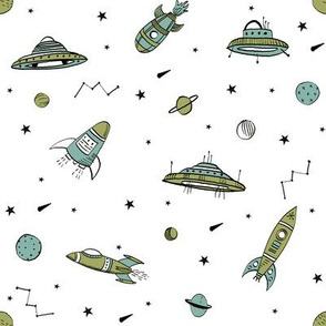 spaceships ufo fabric outer space quilt coordinates colors