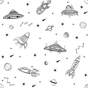 spaceships ufo fabric outer space quilt coordinates 