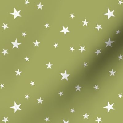 stars outer space quilt coordinates medium green