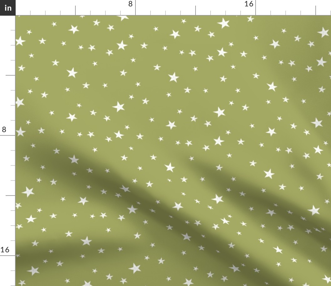 stars outer space quilt coordinates medium green