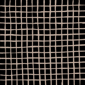 Strokes Grid - Nude on Black