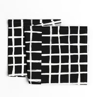 Strokes Grid - Off White on Black