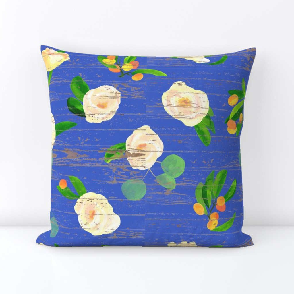 kumquats floral on wood