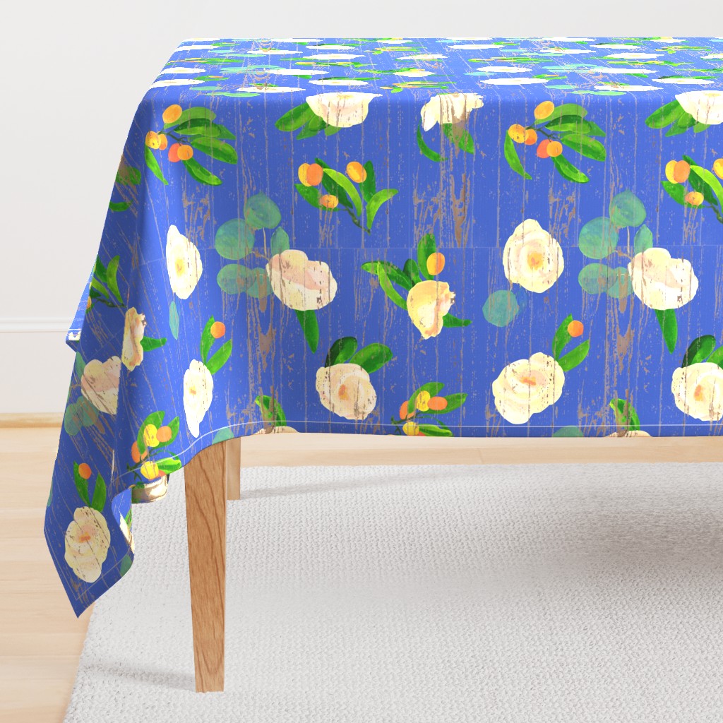 kumquats floral on wood