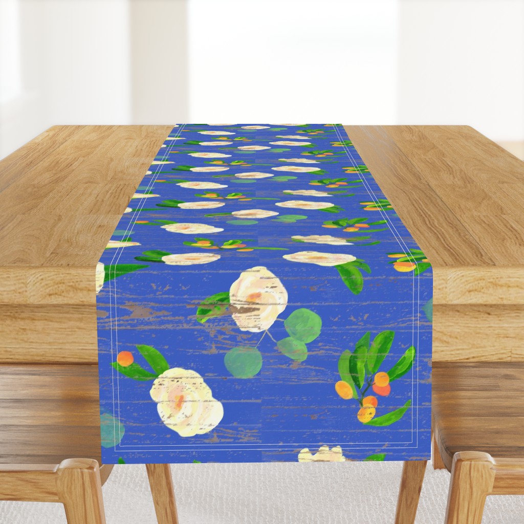 kumquats floral on wood