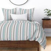 Farmhouse Veranda stripe blue-green