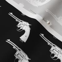 2" Colt Revolvers on Black // Vertical