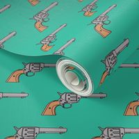 Revolvers on Turquoise // Small