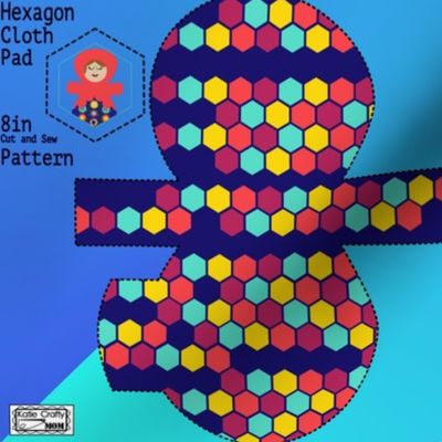 Hexagon cloth pad 8in