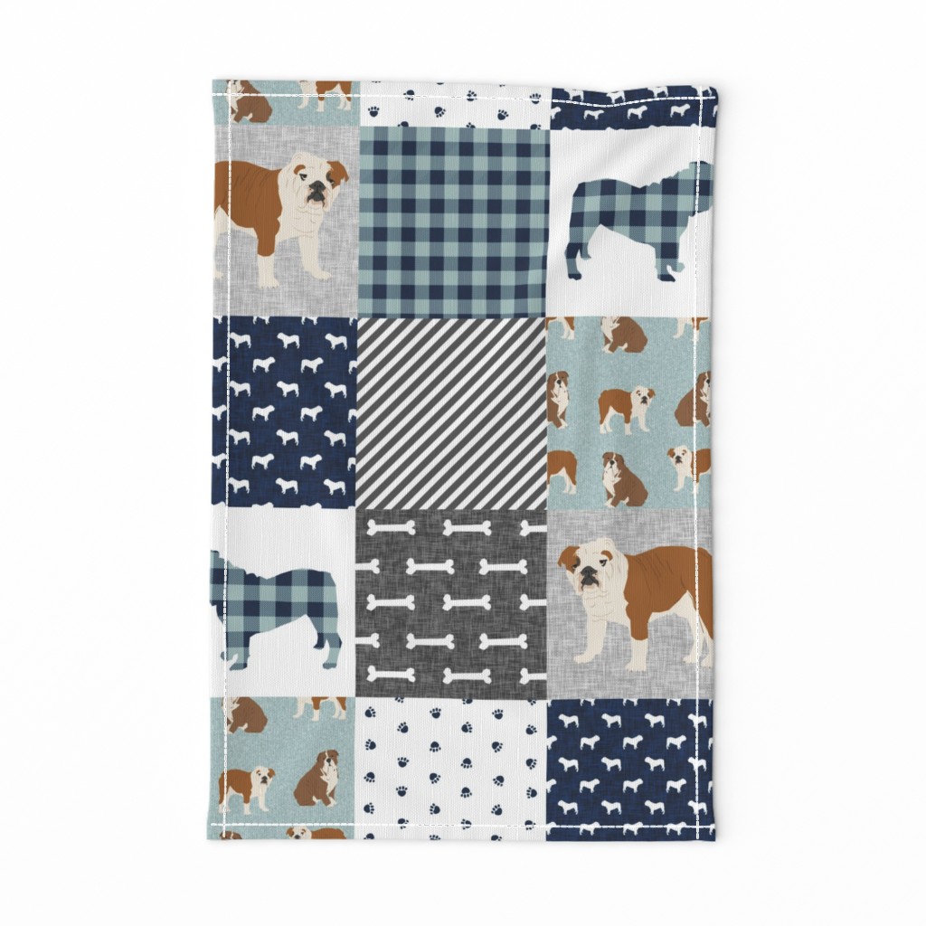 english bulldog pet quilt b fabric quilt dog breed collection cheater