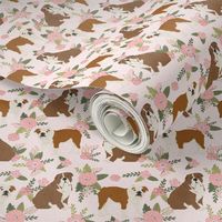 english bulldog pet quilt d fabric quilt dog breed collection floral