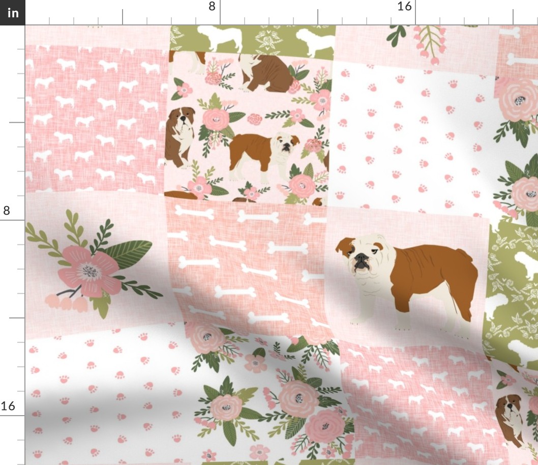 english bulldog pet quilt d fabric quilt dog breed collection cheater